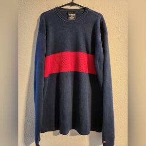 Polo Jeans Co. Ralph Lauren Men’s Crewneck blue and red sweater size Large